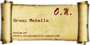 Orosz Metella névjegykártya