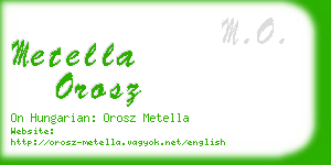 metella orosz business card